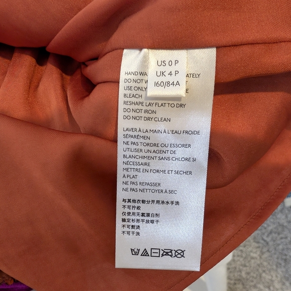 💘 NWT By Anthropologie Marie Sequined Blouse Copper Orange Sequin Puff Sleeve - Picture 9 of 10